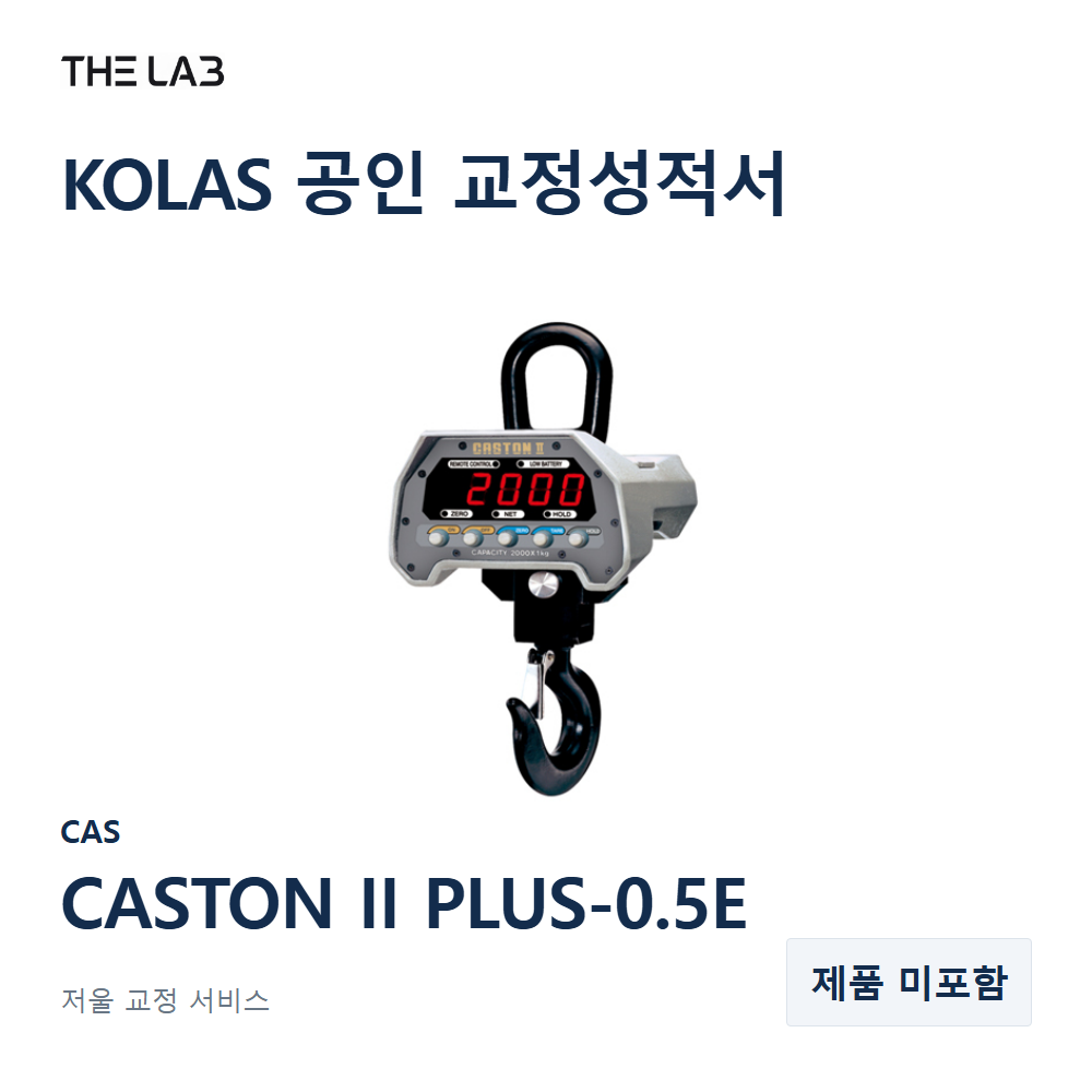 CAS CASTON II PLUS-0.5E 교정