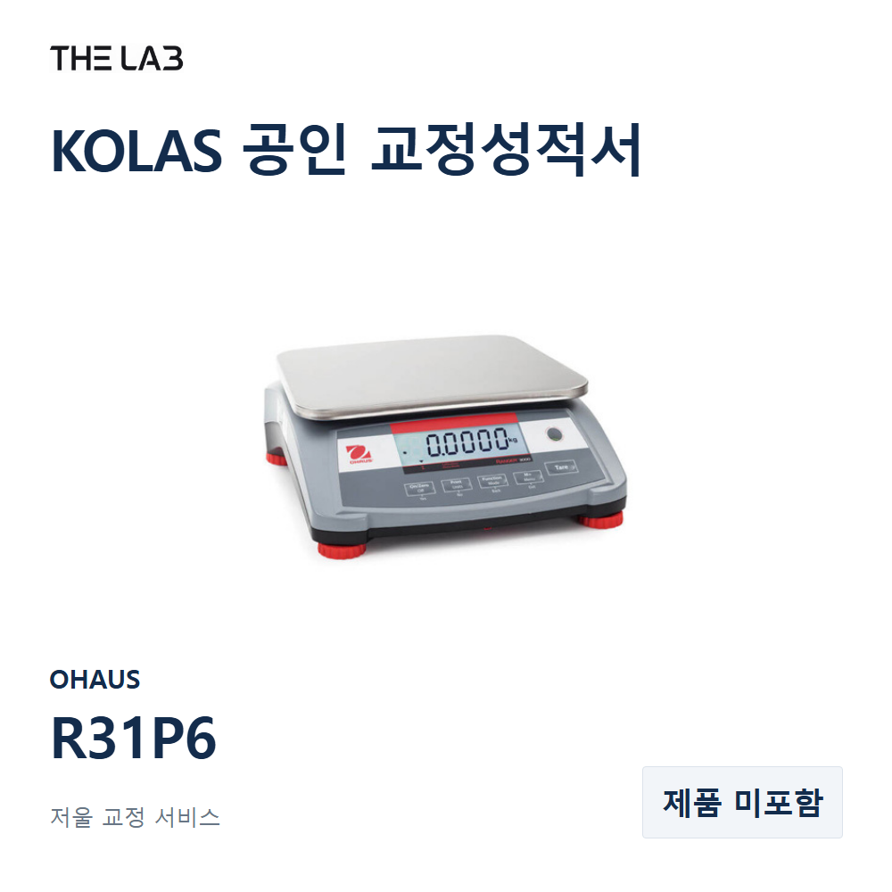 OHAUS R31P6 교정