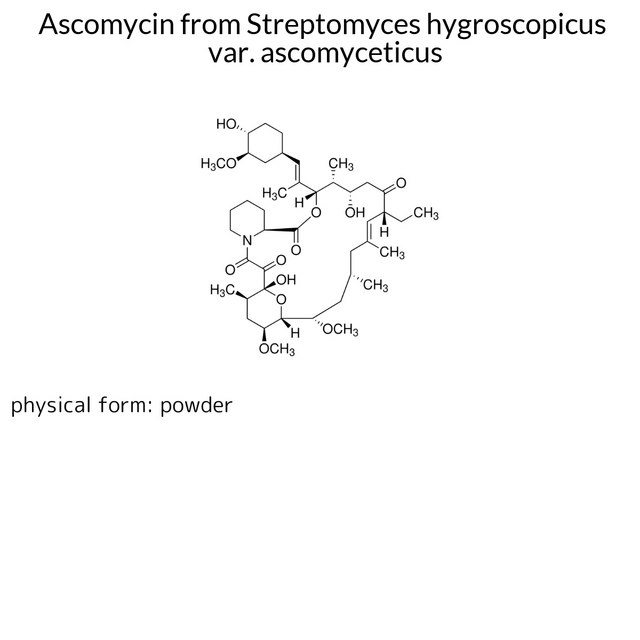 더랩케미칼 - Ascomycin from Streptomyces hygroscopicus var. ascomyceticus-A3835